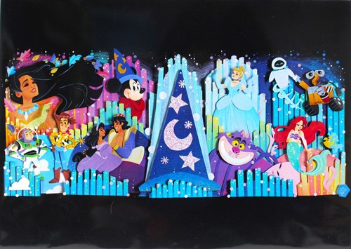 Cartolina disney wonderground - cartolina,